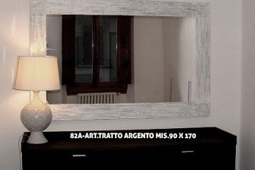 82A-ART.TRATTO- ARGENTO/ BIANCO  -MIS EST.90 X 170